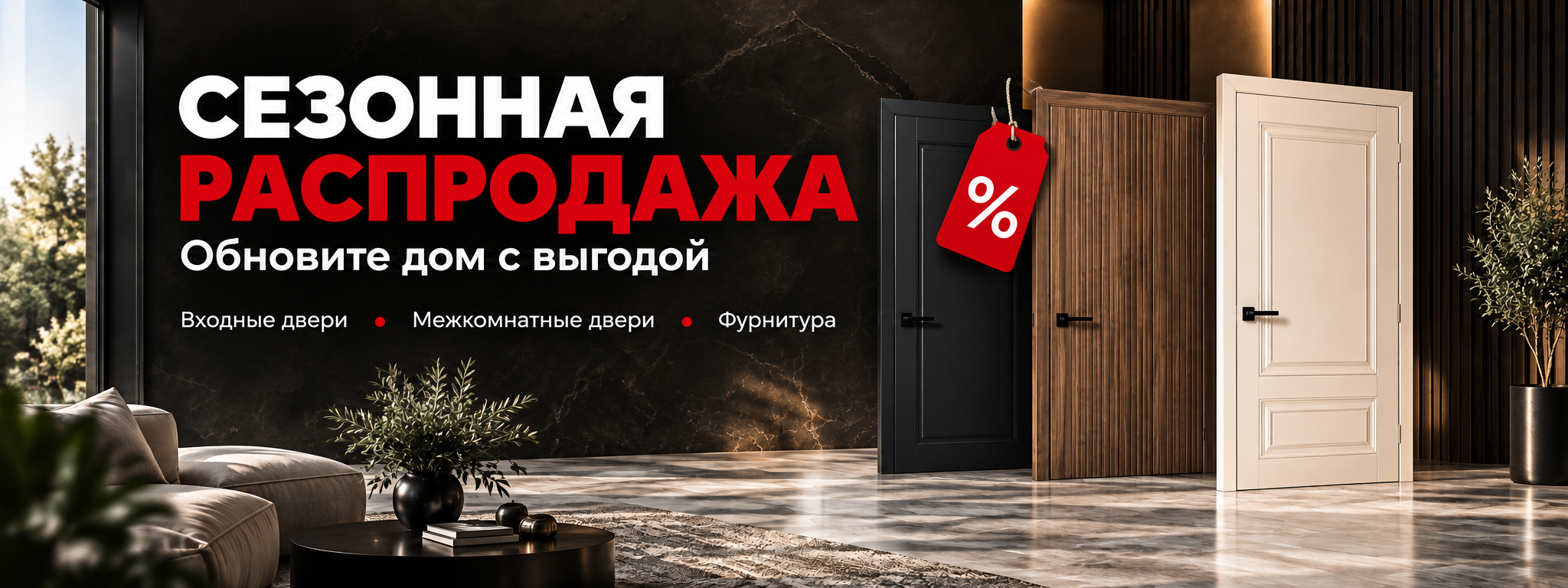 Сезонная распродажа. Обновите дом с выгодой. Входные двери, межкомнатные двери и фурнитура.